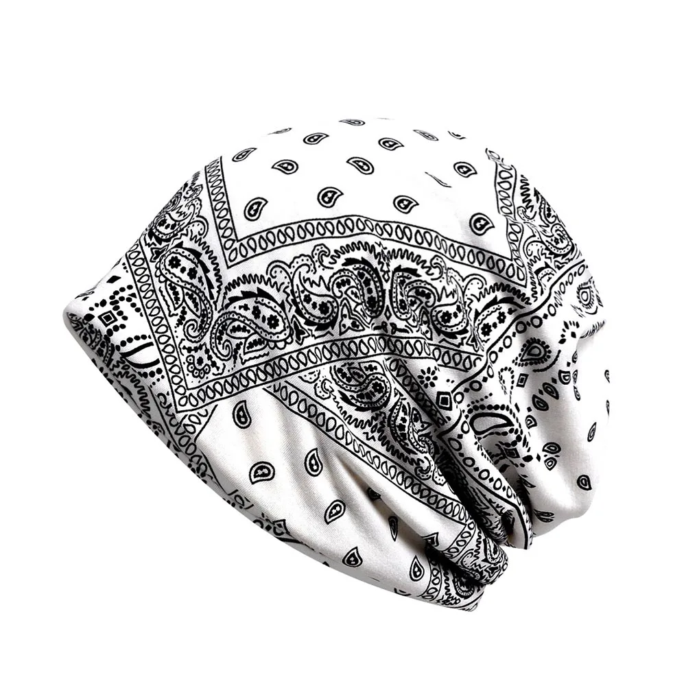 [AETRENDS] Винтаж дизайн громоздкая сумка Beanie шапки, шарфы для Для мужчин Для женщин шапки Хемо рака Головные уборы череп Кепки Z-10004 - Цвет: White