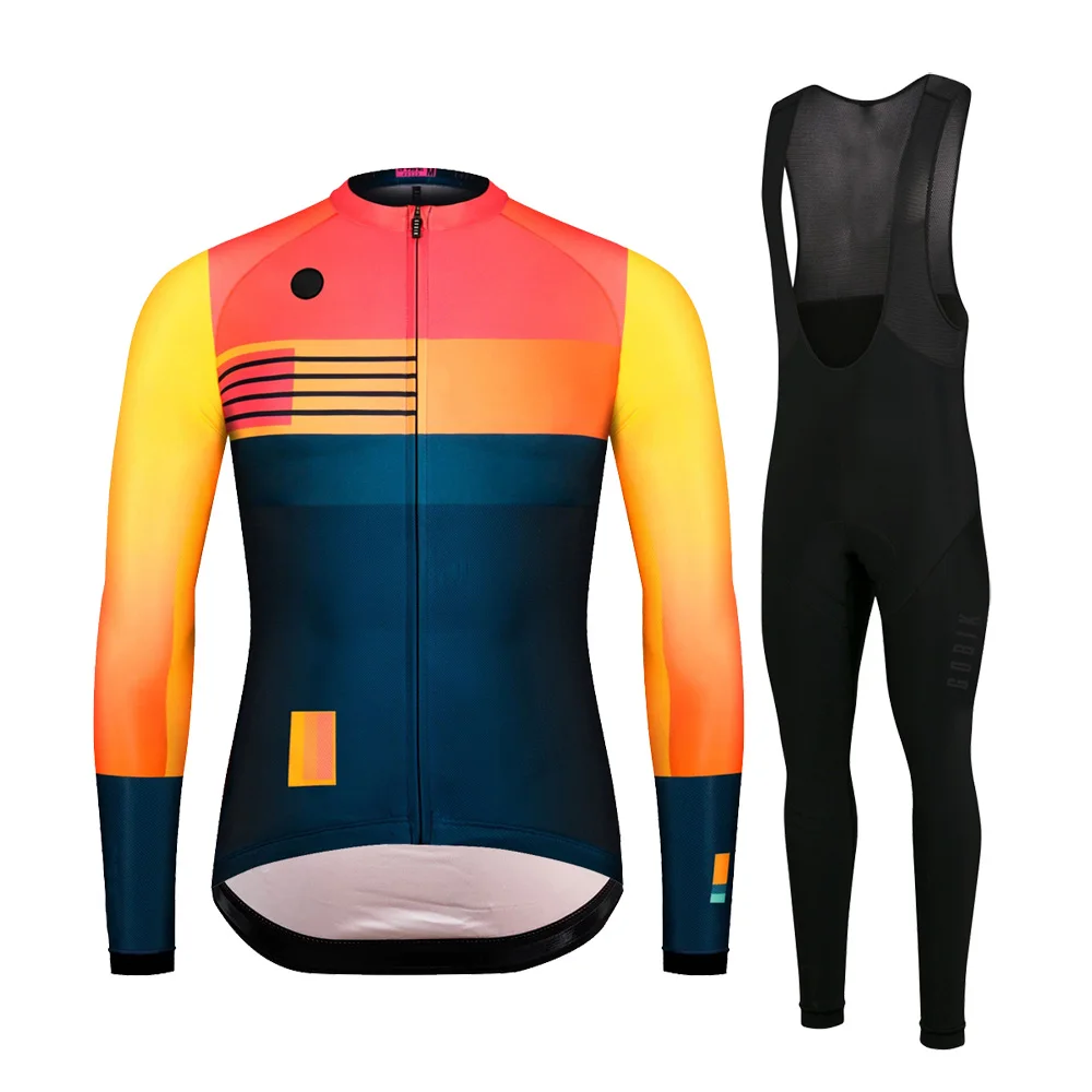 Ropa ciclismo Warm Winter Thermal Fleece Cycling Clothes Men's Jersey Suit Outdoor Riding Bike MTB Clothing Bib Pants Sets - Цвет: 5