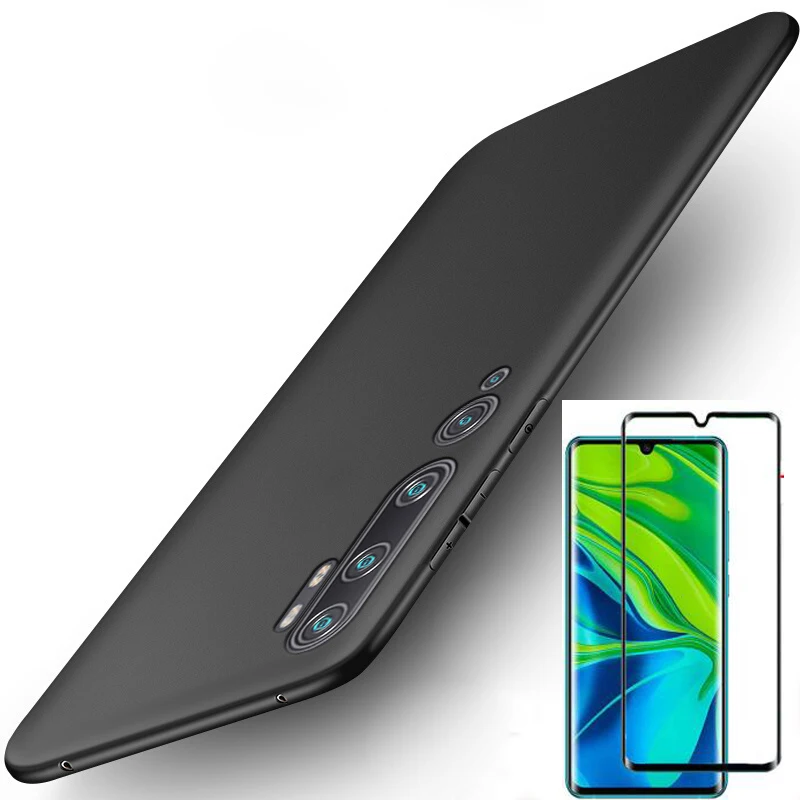 Черный Xiaomi mi Note 10 чехол из закаленного стекла с полной защитой чехол с полным закаленным стеклом для Xiaomi mi Note 10 Pro mi CC9 Pro - Цвет: Черный