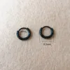 Black Plated Super Small 6mm Hoop Earrings 316 L Stainless Steel No Easy Fade Allergy Free 5