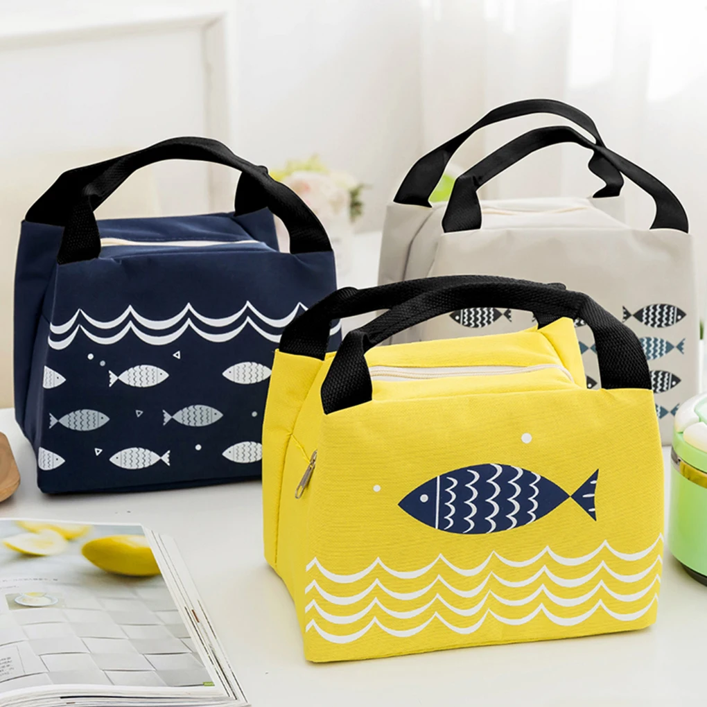 Fiambrera térmica portátil para hombre y mujer, bolsa de refrigeración con aislamiento de peces a la moda, gran capacidad, bolsa de Picnic resistente al agua, gran oferta