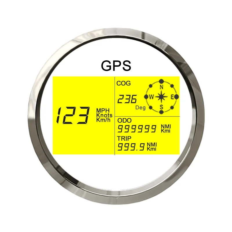 GPS 속도계, 나침반 디지털 0 299 노트 해양 보트용