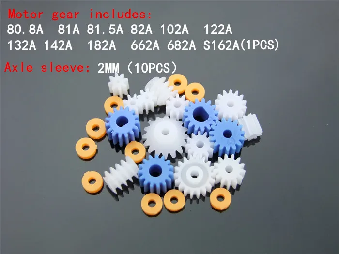 10pcs D-hole spindle gear 12 teeth 3MM 0.5 M Geared motor D-axis gear DIY