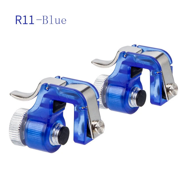 R11 Blue Джойстик для телефона, металлический пубг, мобильный триггер, геймпад, игровой L1R1, шутер, пубг, мобильный контроллер, смартфон, кнопка огня, Aim Key - Цвет: R11 Blue