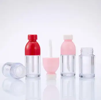 

8ml 10/30/50/100pc Empty Red/Pink Plastic Juice Bottle Lip Gloss Tube,DIY Clear lip gloss containers lipgloss bottle container
