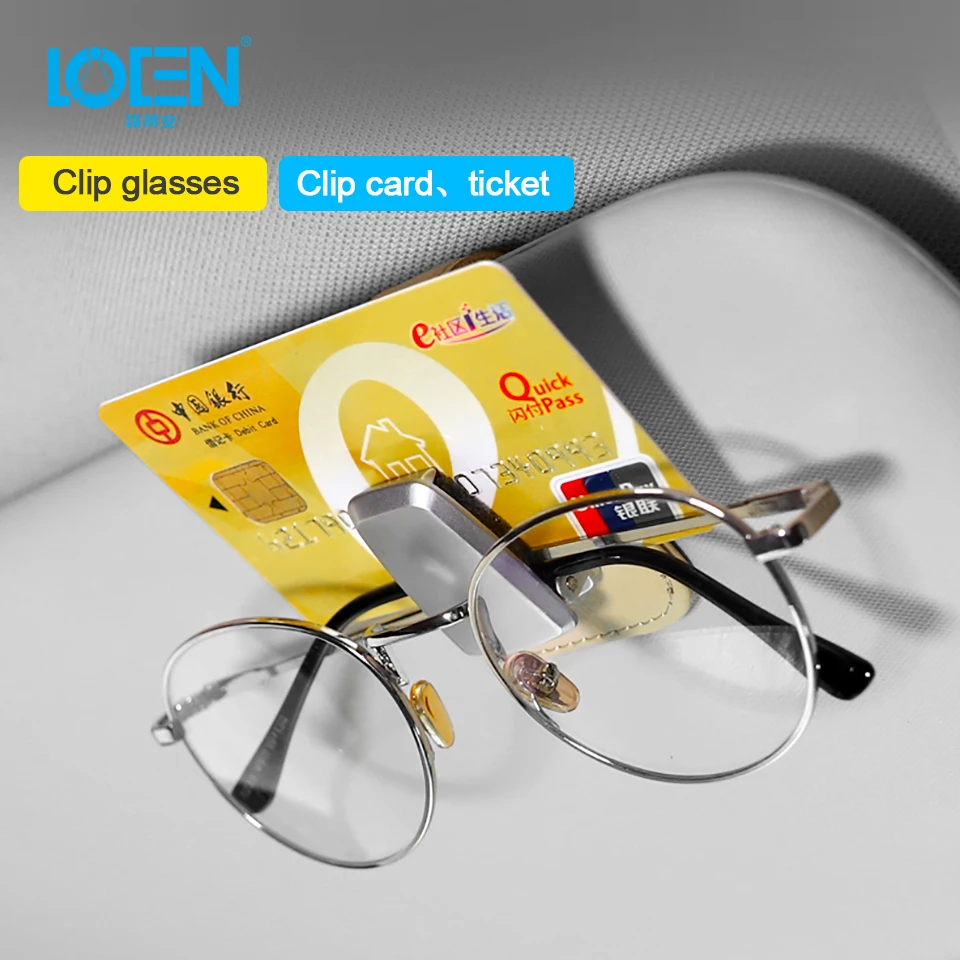 

New Car Glasses Clip Card Holder card holder Car card slot multi-function storage box parking card Glasses Case Auto Accessorie