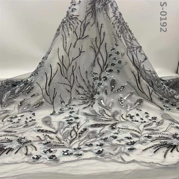 

Sequin embroidery French lace fabric latest 2020 Nigerian lace fabric high quality wedding African lace fabric