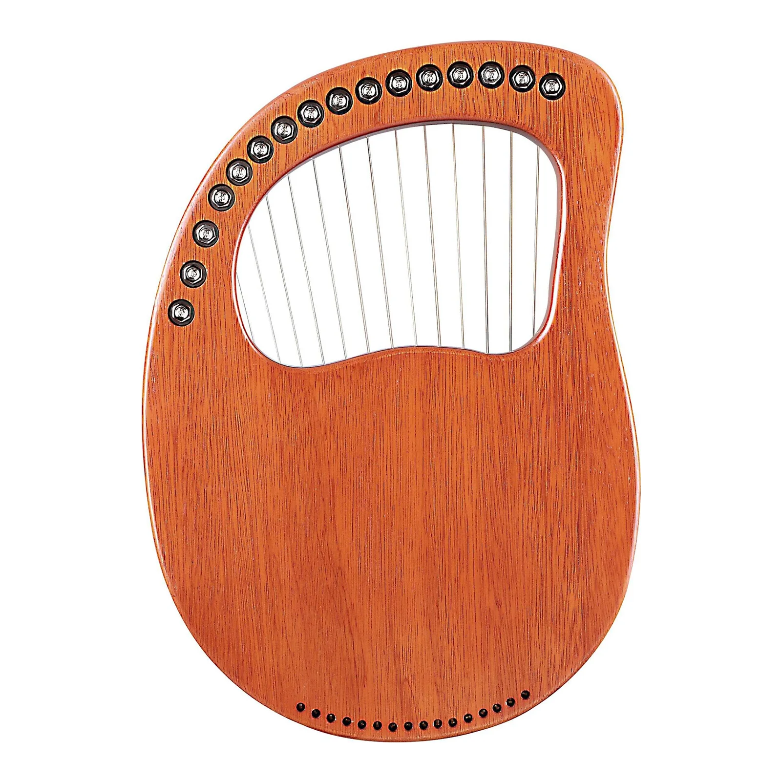 Walter.t 16-String Wooden Lyre Harp Metal Strings Mahogany Solid Wood String Instrument with Carry Bag Tuning Wrench String WH16