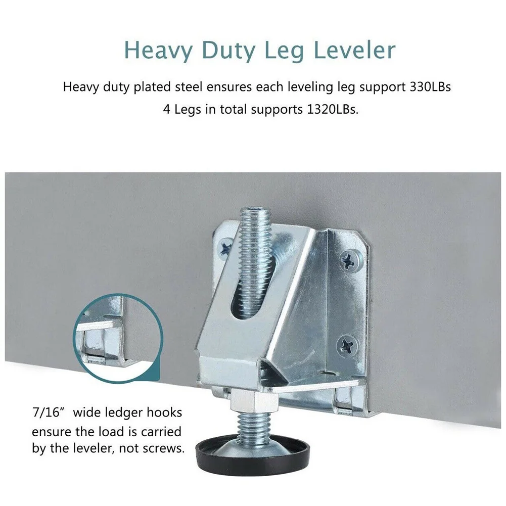 

2/4/10pcs Leveler Heavy Duty Small Feet for Table Shelf Units Easy Adjustment Strong Load-bearing HUG-Deals