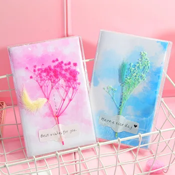 

Fashion Dried Flowers Notebook Cute Blank Word Book Card Planner Journal Diary Notepads Stationery gift school supplies