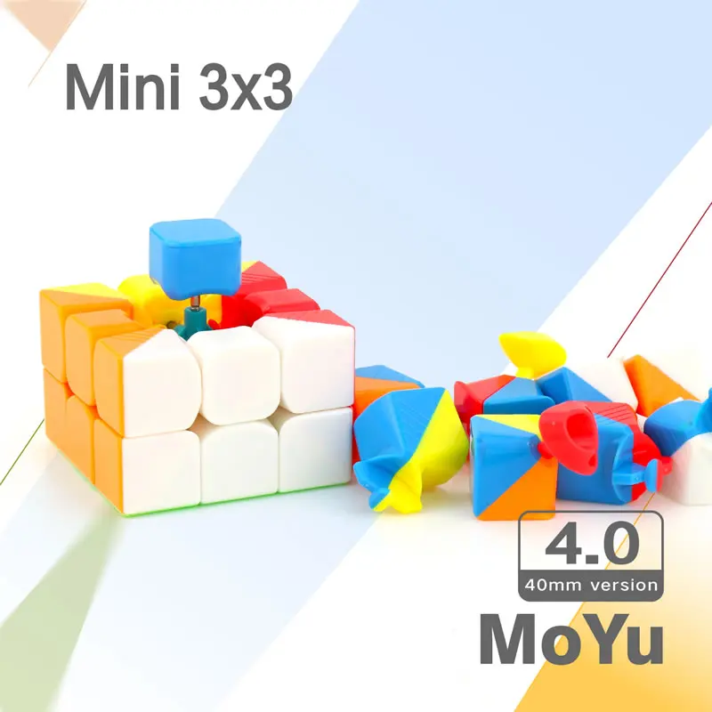 MoYu брелок мини 3x3x3 волшебный куб подвеска цепь Cubo Magico Профессиональный Нео скоростной куб головоломка антистресс Игрушки для мальчиков - Цвет: 40mm