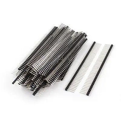 

50 Pcs 2.54mm 40Pin Male Onee Row Straight Pin Header Connector
