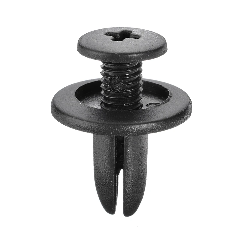 50pcs Car Bumper Fastener Plastic Rivets Trim Clip Fastener 6mm Auto Door Trim Panel Bumpers Grills Side Clips