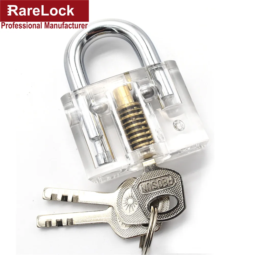 Rarelock срезанный замок прозрачный тренировочный Скилл Профессиональный висячий практичный навесной замок выбор для слесаря MMS279 ff