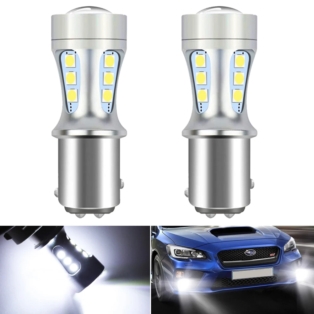 2X P21/5W 1157 светодиодный BAY15D дневный ходовой светильник DRL лампы для Toyota Camry CHR Auris Hilux