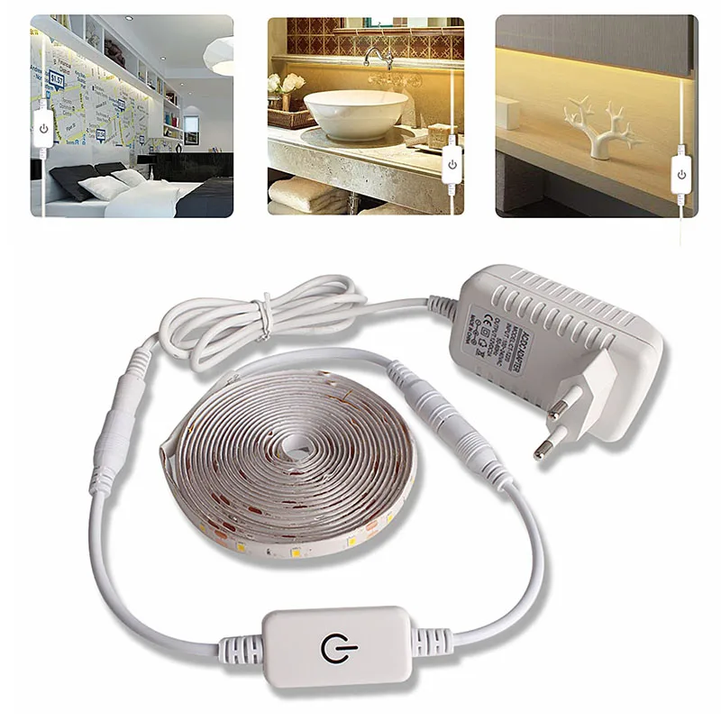 

12V Under Cabinet Light Touch Sensor LED Lighting Christmas Halloween Decor Lamp Waterproof LED Night Lights for Closet Kitchen