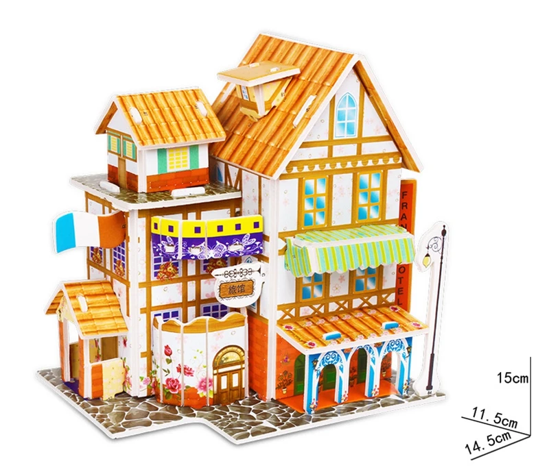 Бумажные 3D Пазлы познавательные головоломки для детей Монтессори DIY Парк Юрского периода замок модель Развивающие игрушки для детей Подарки