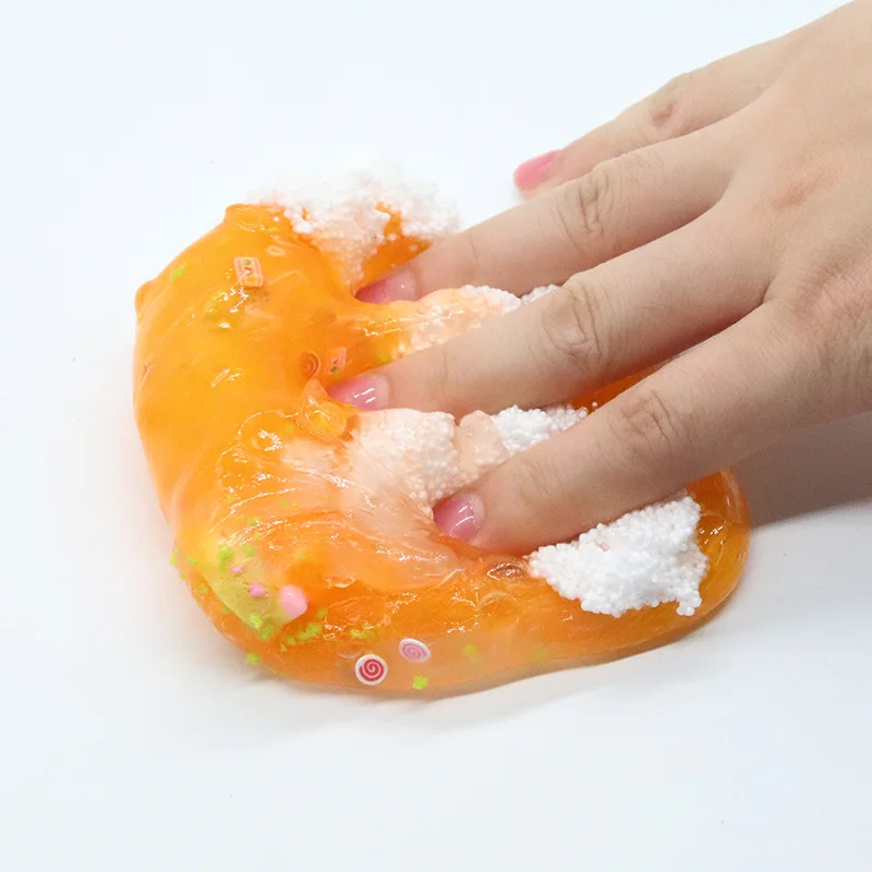 Новые игрушки для детей пончик для пены глина фимо DIY волшебный песок слайм с блестками снежинки пластелин слизь блеск декомпрессионные игрушки