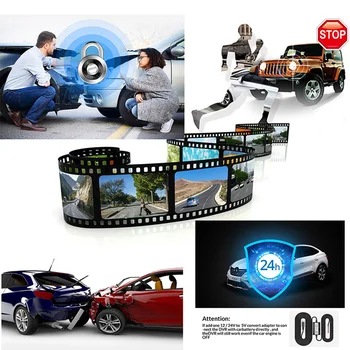 

Cameras Lens 4.0 Inch Car Dash Camera Dual Lens With Camera Video Auto Degree Wide Angle Car Video Recorder with 3 Cameras Hot