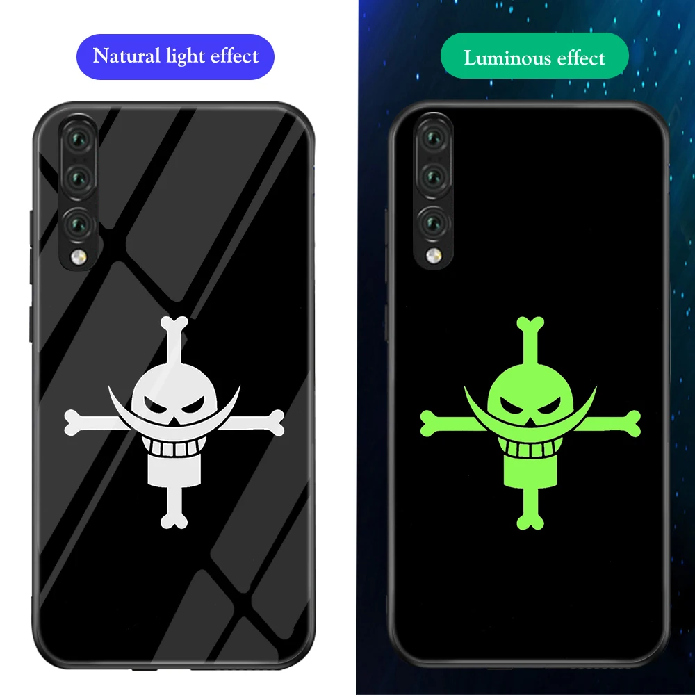 Ciciber One piece для huawei P20 30 10 Lite Pro mate 30 20 10 Pro Lite светящиеся чехлы с закаленным стеклом для huawei Honor 9 10 - Цвет: WM03744