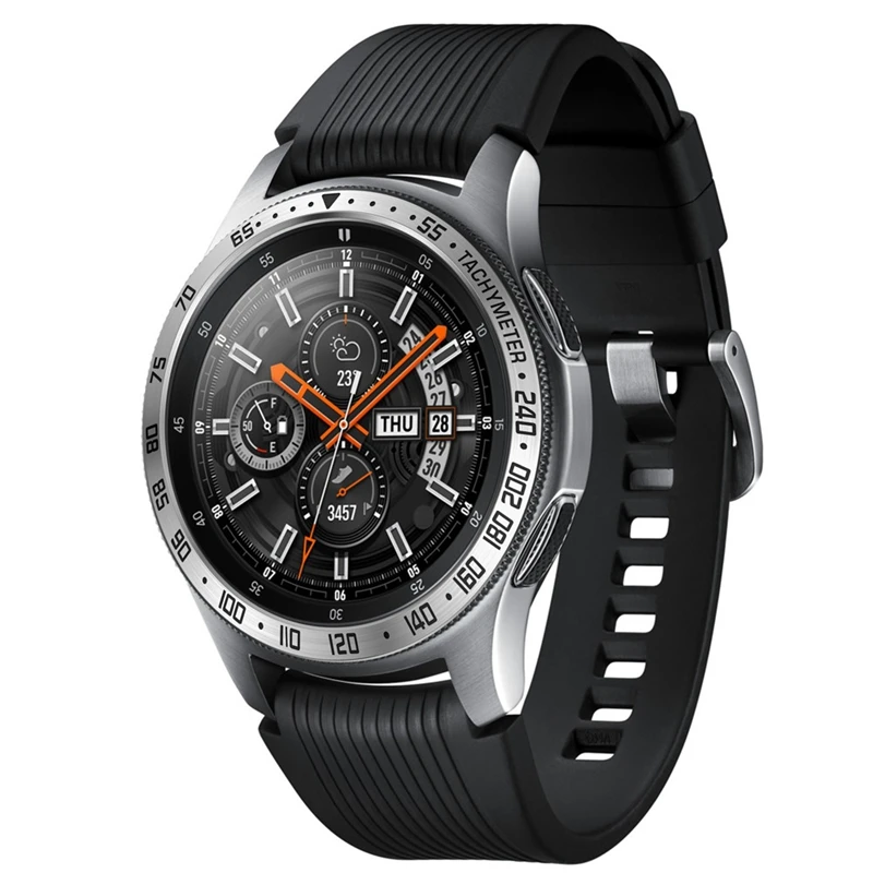 AABB-ободок для samsung Galaxy Watch чехол gear S3 Frontier/классическая спортивная клейкая крышка ремешок аксессуары(белый+ черный 46M