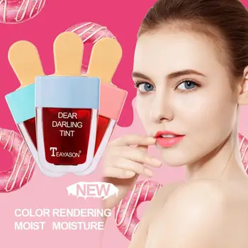 

Ice Cream Fruit Lip Glaze Lasting Waterproof Mirror Non-stick Cup Lip Gloss Dye Lip Liquid Water Lipstick Waterproof TSLM1