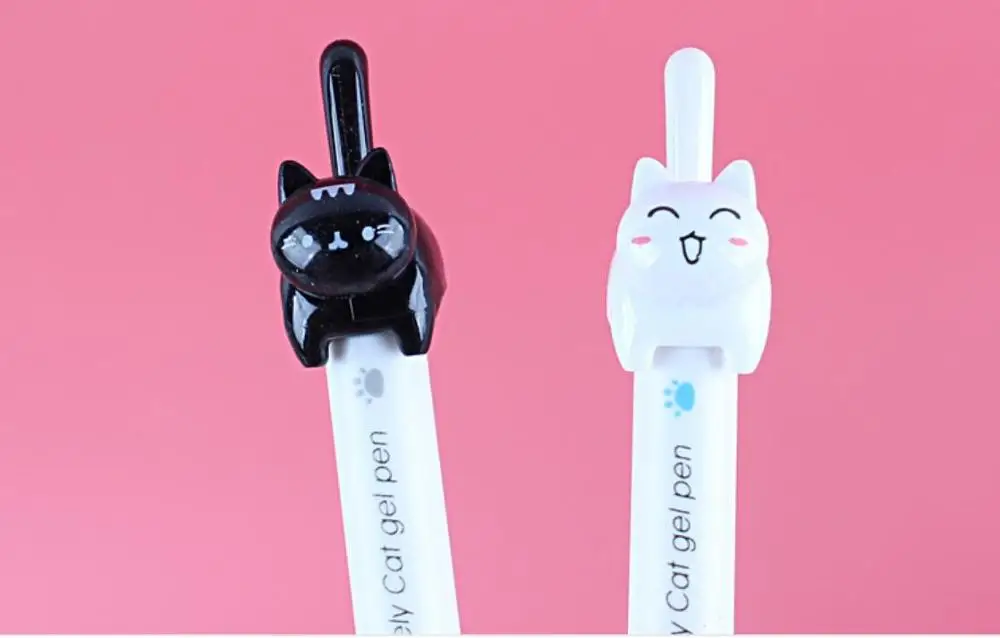 Jump cat tail мультипликационная гелевая ручка школьная нейтральная ручка студенческий приз ручка офисная черная ручка для письма рекламная подарочная ручка 0,5 мм 48 шт./лот