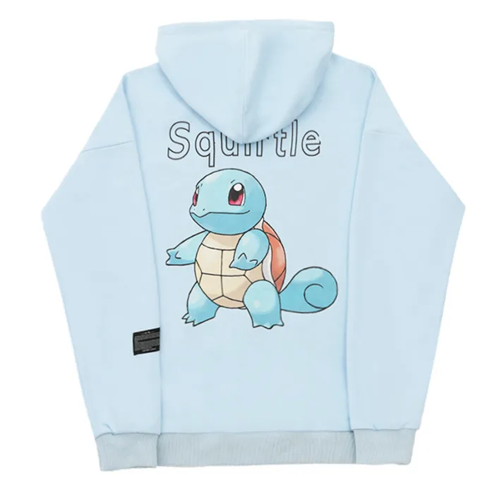 Fall New Fashion Unisex Sweatshirt Pokemon Pikachu Jigglypuff Print Casual Oversized Hoodie Couple Hooded Pullover Top - Цвет: baby blue