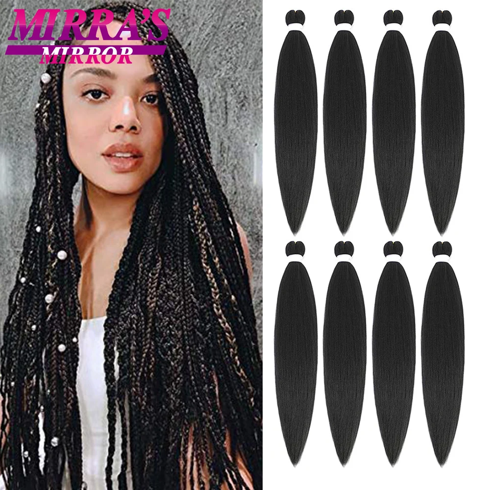 Braiding Hair Extensions Synthetic Hair for Braids Ombre Pre Stretched Jumbo Braids Hot Water Setting Braid Mirra's Mirror