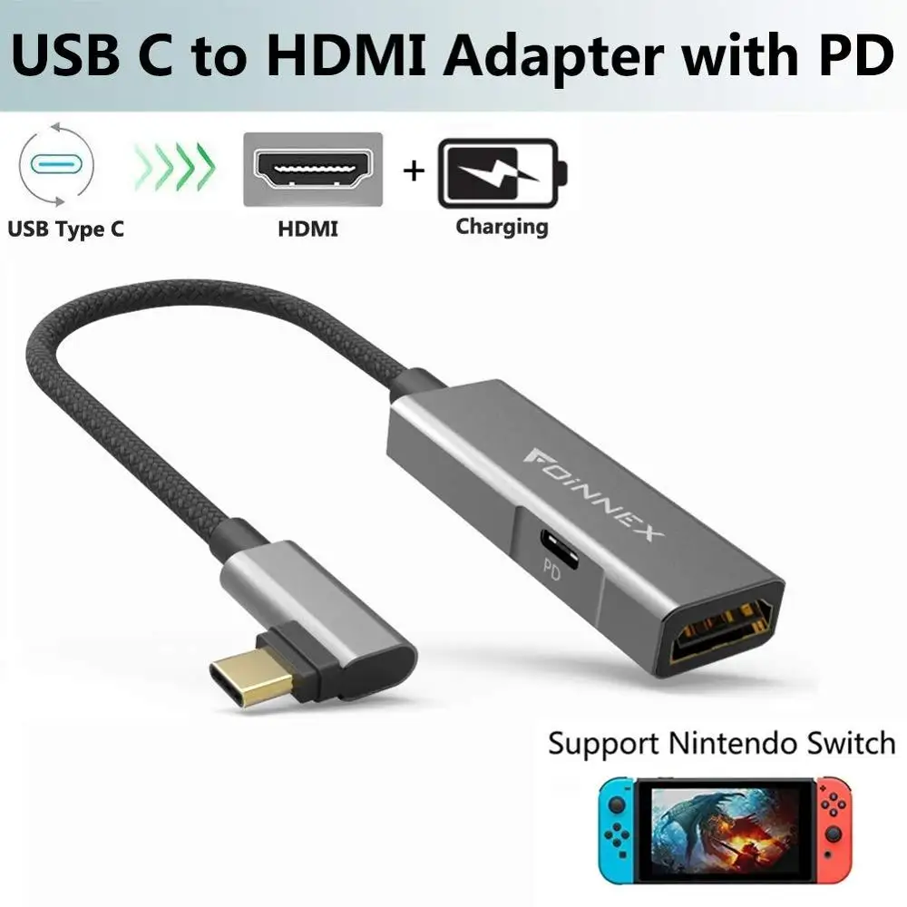 HDMI Adapter for Nintendo Switch, USB-C Charging Cable Switch Hdmi