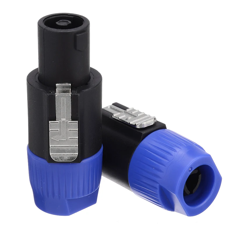 10pcs/pack 4 Pin Speaker Audio Plug 4 Pin Male Panel Mount Professional Power Plugs Jack Socket Connector