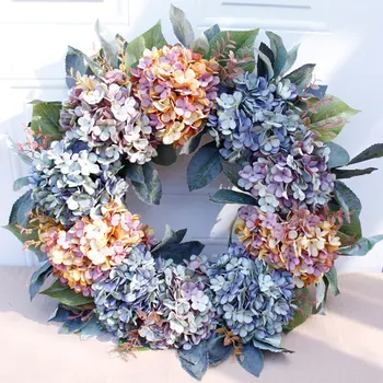 

Silk Artificial Rose Flower Wreaths Door Hanging Perfect Gift Fake Flower Garland For Wedding Decoration Home Party Window Decor