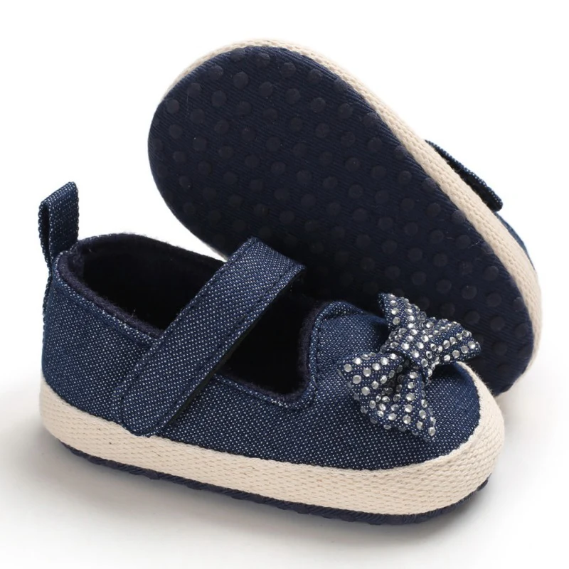 Baby Girls Shoes Toddler Newborn Baby Shoes With Bowknot Casual Shoes Toddler Soft Soled First Walkers