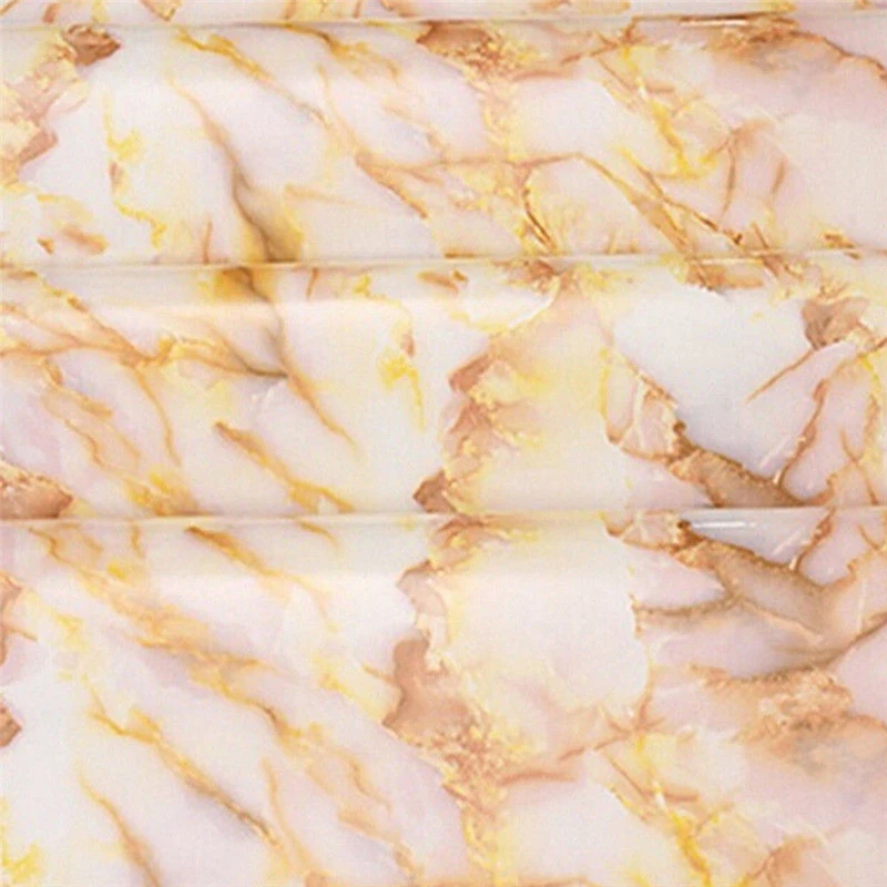 JX-LCLYL Self Adhesive Marble Effect Contact Paper Film Wall Covering Peel-Stick Decor
