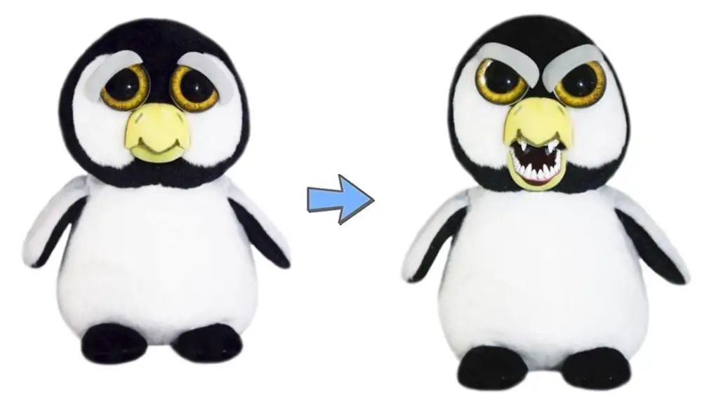 Feisty Pets мягкая, плюшевая Очаровательная кукла angry animal подарок пингвин - Цвет: Penguin Growl