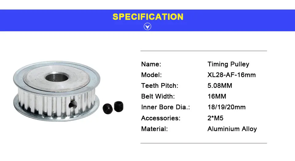LUPULLEY части 3d принтера 28T XL Тип зубчатый шкив синхронный зубчатый шкив для ремня 11 мм ширина зубчатых ремней шкивы