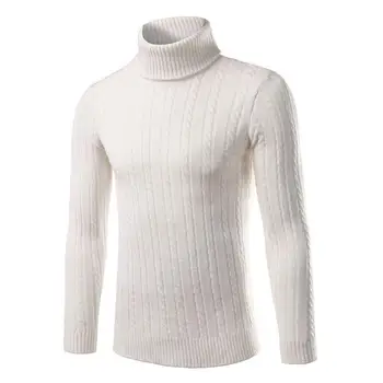 

Fashion Mens Turtle Neck Jumper Knitted Winter Pullover Sweater Tops