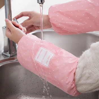 

1pair Waterproof Housework Oversleeve Elastic Cuff Designed Sleeve Cover for Household Working Kitchen Cleaning gadgets tools