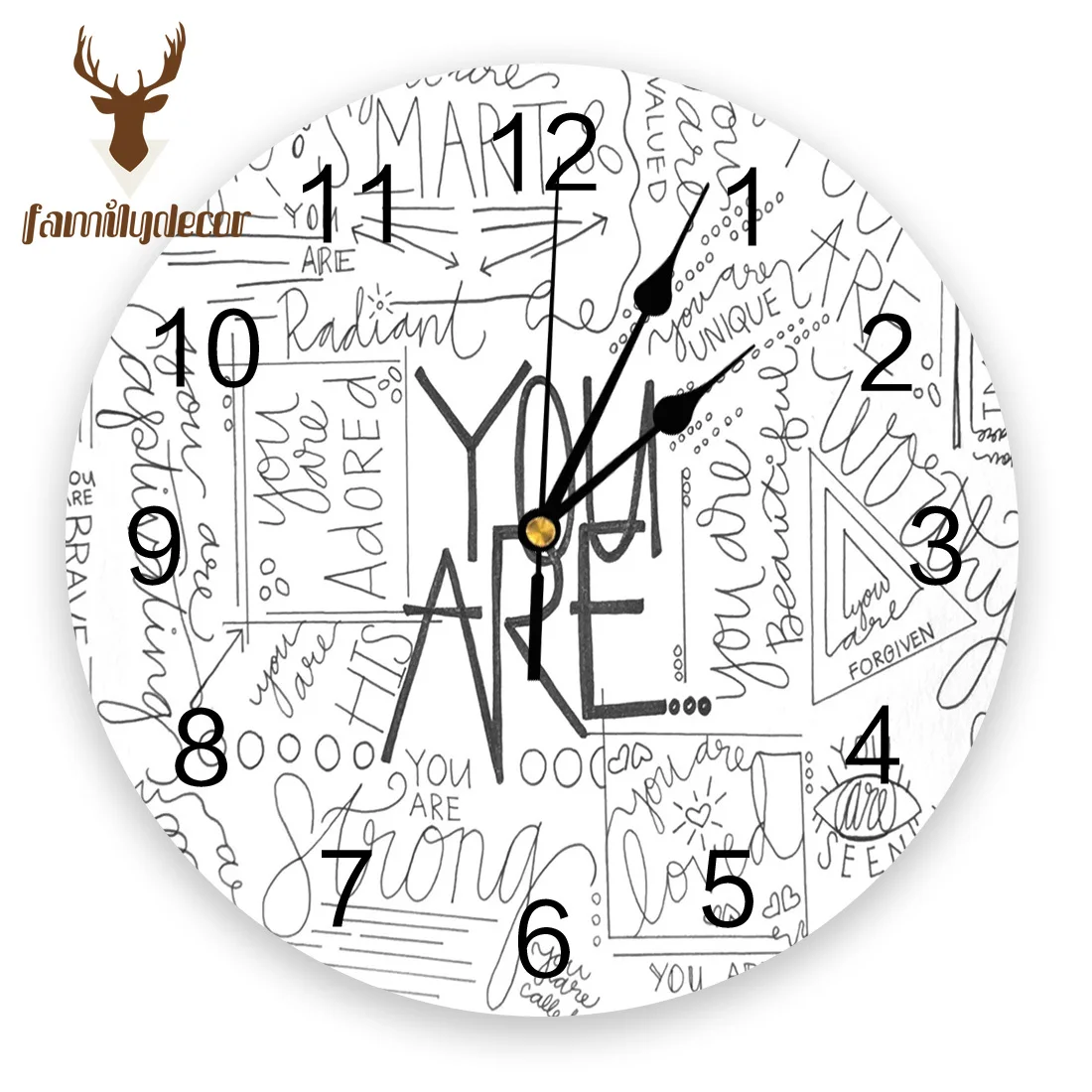 us $26.49 35% off|sie sind gedruckt pvc wanduhr modern design home decor  schlafzimmer stille oclock uhr wand für wohnzimmer|wanduhren| - aliexpress