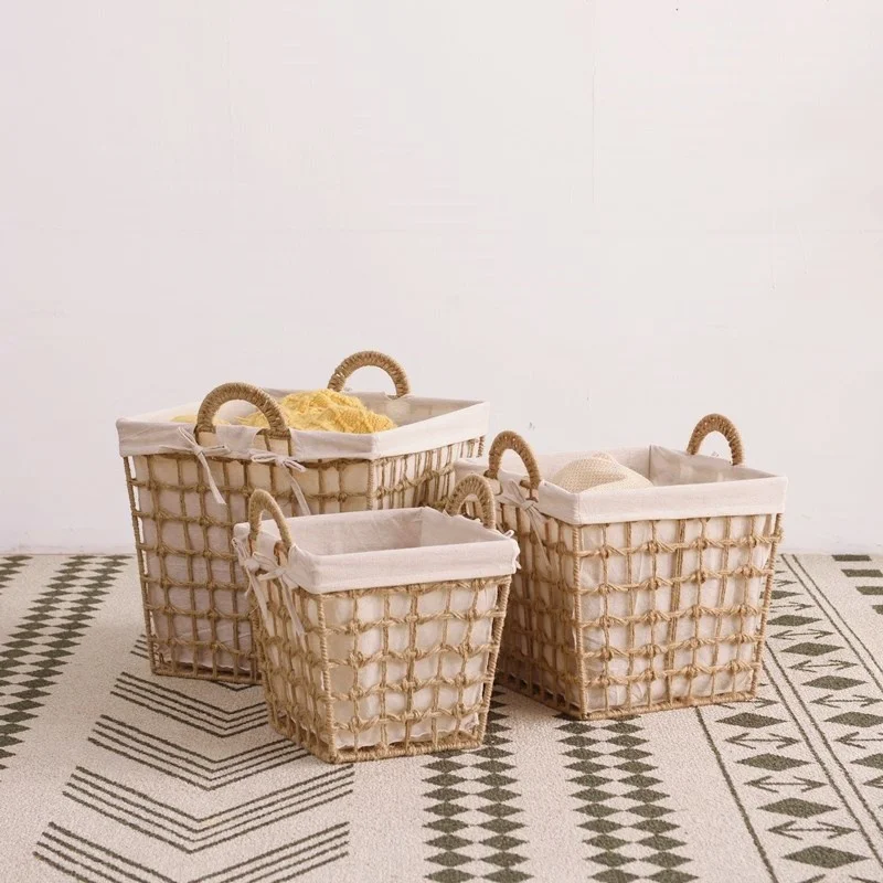 Wicker Fabric products2 Kitchen Snack Basket Shape : 1 Guyuexuan Storage Basket Dirty Clothes Basket Rattan Storage Box 