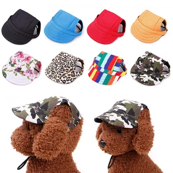 

SHENGY Dogs Canvas Kitten Puppy Dog Baseball Visor With Ear Holes Outdoor Pet Supplies Pet Hat Baseball HatHiking Cap Dog Hat