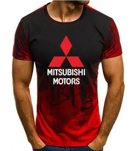 2020 новый летний для Mitsubishi футболка мужчин и женщин работы с коротким рукавом