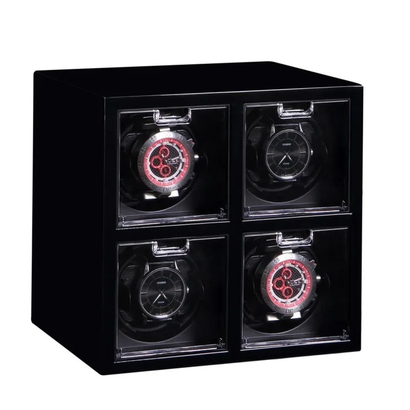 

Expandable Black Red 2 6 Grid Motor Shaker Watch Winder Holder Display Automatic Mechanical Watch Winding Box Watch Storage Box