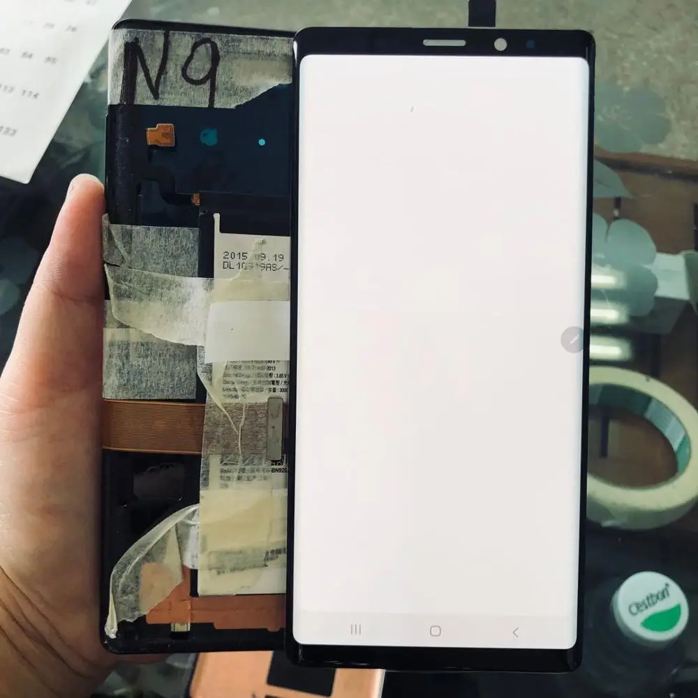 SUPER AMOLED 6 4 ''ЖК дисплей с рамкой для SAMSUNG GALAXY Note 9 Note9 N960 N960F сенсорным экраном