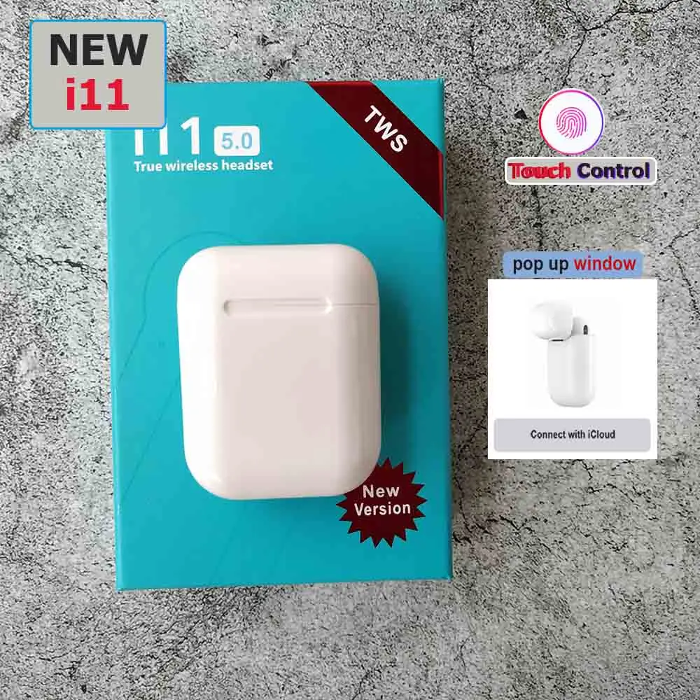 I11 i18 наушники-вкладыши TWS с pop up bluetooth 5,0 сенсорный наушник беспроводной наушники спортивные потенные наушники для Iphone xs max x samsung sony