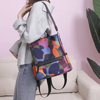 

Leather Women's Backpack Back Shoulder Bags Plush Contrast Color Backpack Simple student bags soft Versatile School Bags @9
