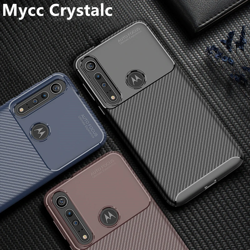 

Fashion Carbon Fiber Shockproof TPU Cover For Motorola Moto G8 Plus G8+ Case 6.3 inch Full Protector Fitted Soft silicone Case
