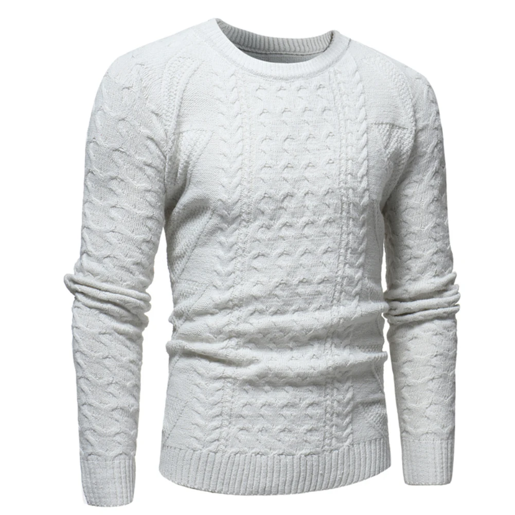 suéter de cuello сиреневого цвета para hombre nuevo de otoño, Джерси de цвет liso para hombre, Куэльо alto ajustado, suéter, Джерси
