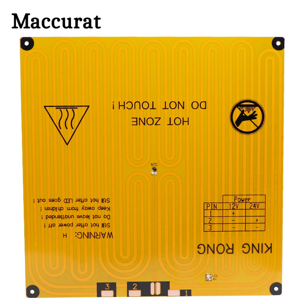 3D Printer Parts Aluminium heatbed MK3 310*310*2mm 220*220*1.5mm Hotbed Latest for Hot-bed Support 12V/24 For Reprap | Компьютеры и