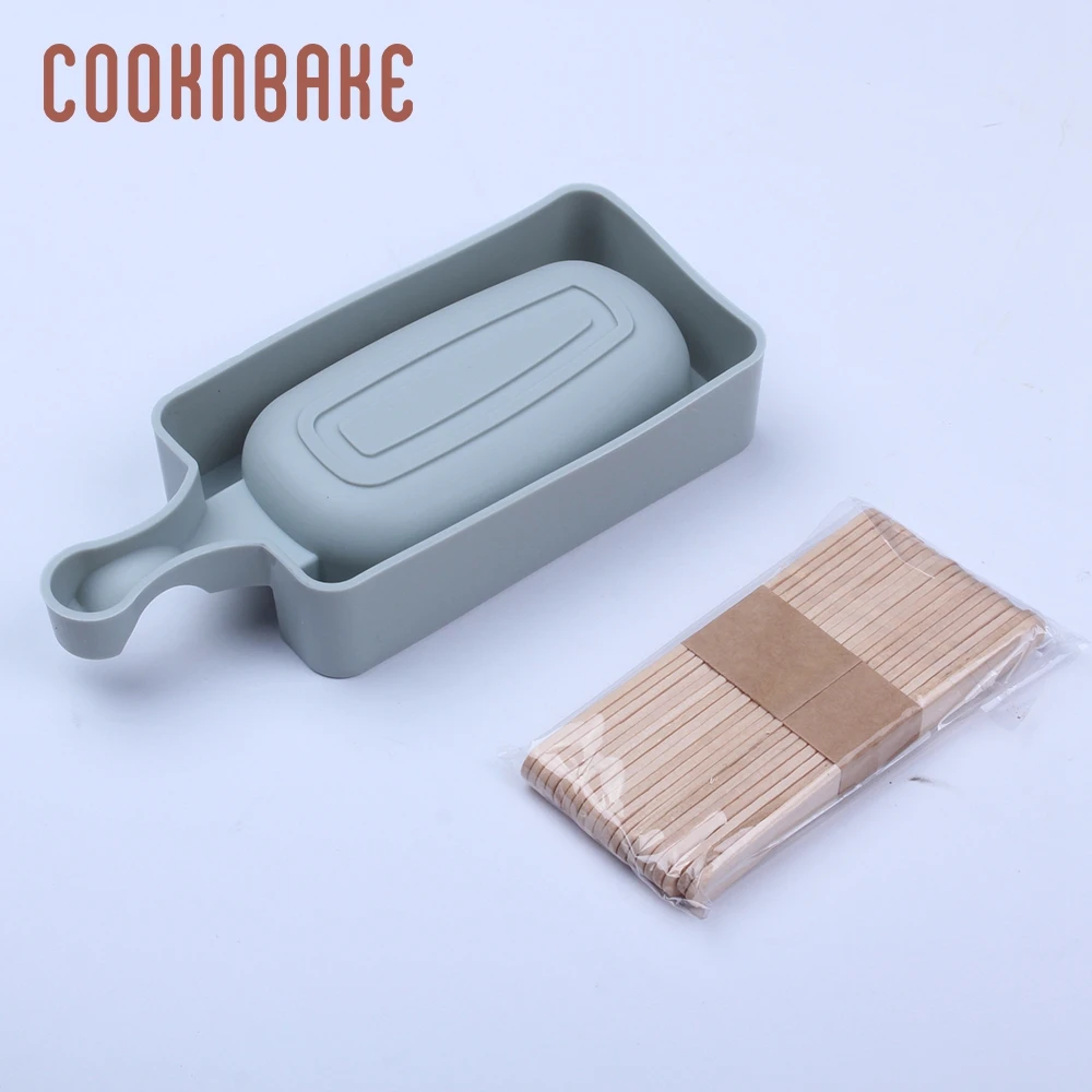 COOKNBAKE силиконовая машина для мороженого Овальный сок фруктовое мороженое Бар ледоформа кубический лоток для детей леденец инструмент с палкой